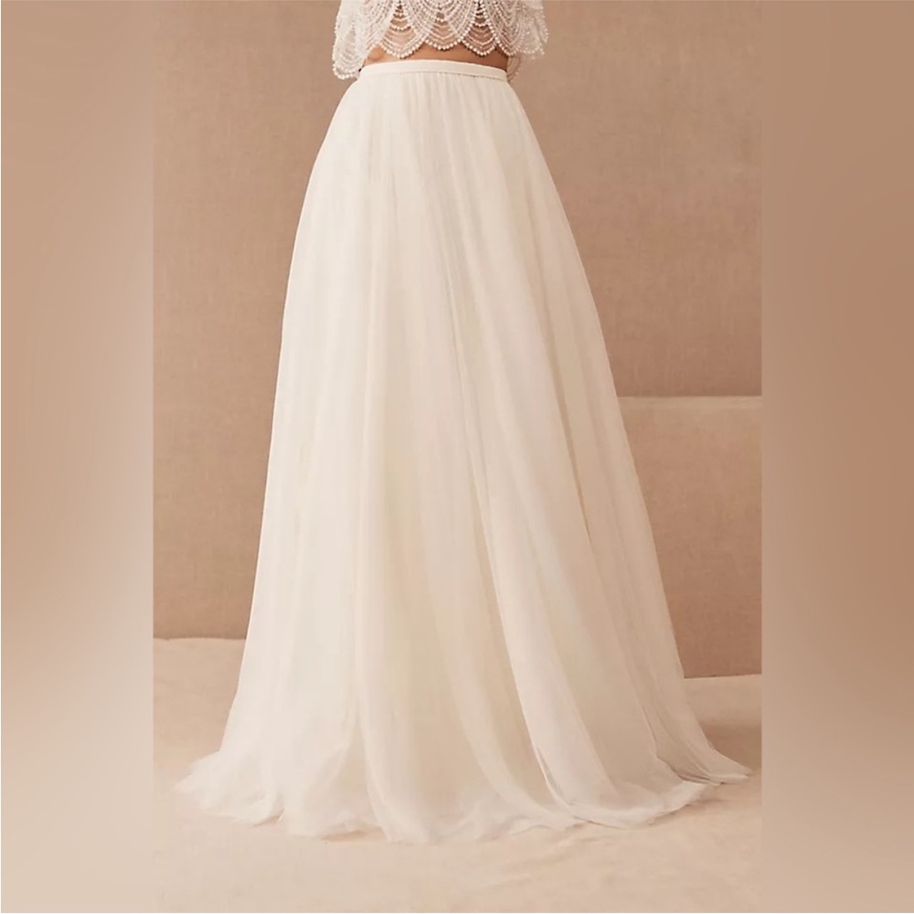 BHLDN Jenny Yoo Peri Organza Skirt with train (tailored)
